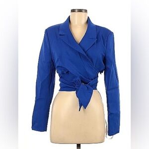 Missguided blazer royal blue top